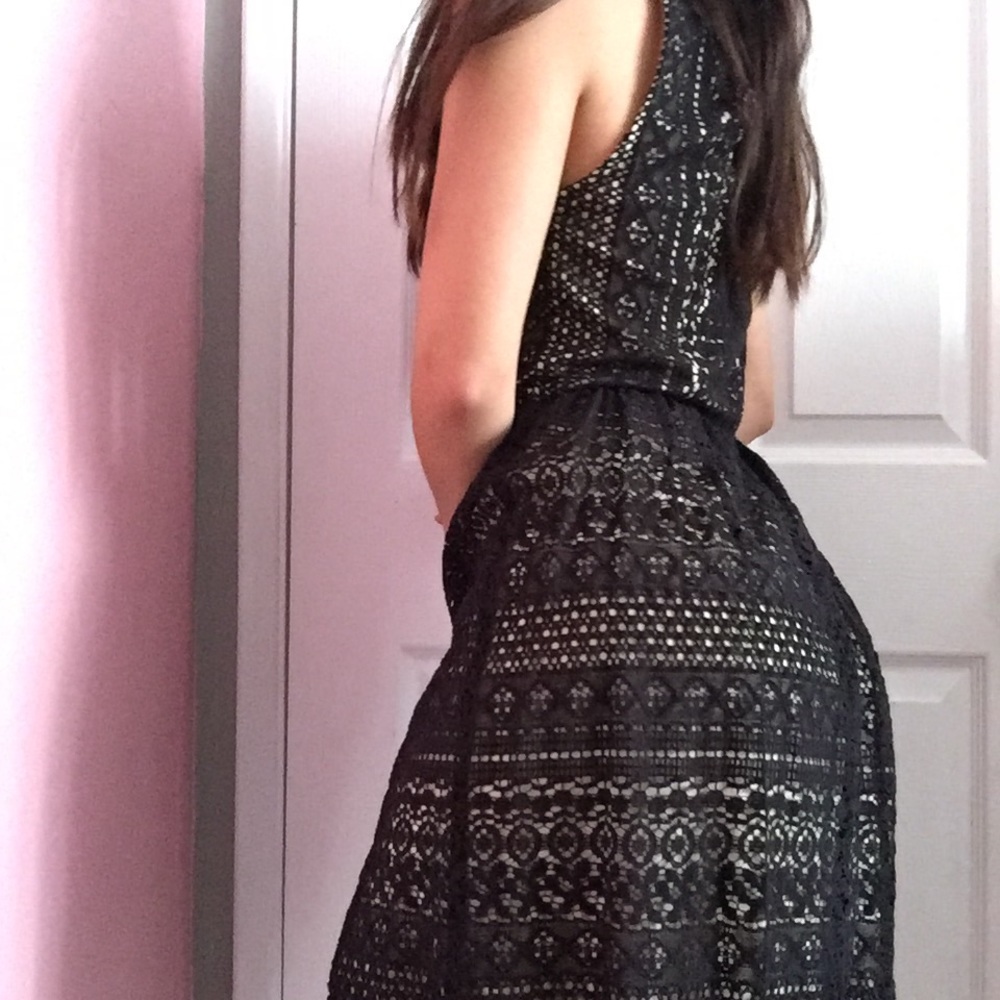 Black lace dress